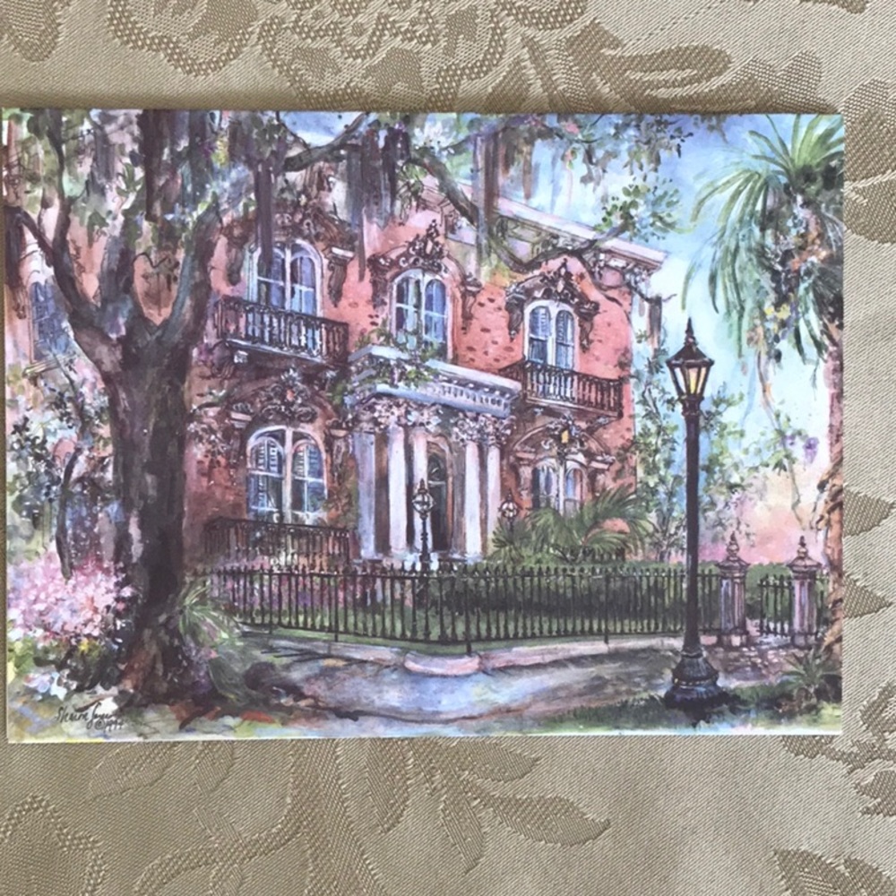 Sharon Saseen Vintage Cards Savannah Houses Unused - Picture 4 of 9